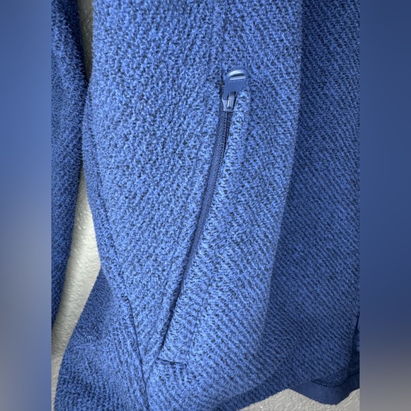 Athleta Medium Blue Fleece Zip Up Jacket Cozy Warm - Picture 7 of 9